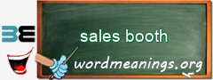 WordMeaning blackboard for sales booth